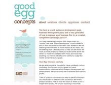Tablet Screenshot of goodeggconcepts.com